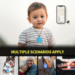 غطاء واقٍ بلاستيكي مقاوم للماء لتعقب الحيوانات الأليفة لـ AirTag الجيل الثاني / AirTag الجيل الأول، أزرق، وردي، أسود