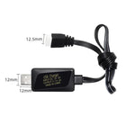 شاحن USB لبطارية ليثيوم 11.1 فولت 2 أمبير 3S مع ضوء، قابس 4 دبابيس