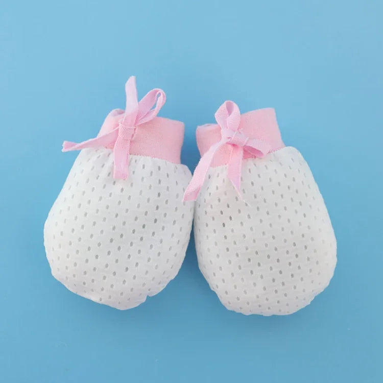 Newborn Baby Anti-Scratching Mesh Mittens Summer Breathable Elastic Lacing Adjustable Gloves, For 0-18 Months (Pink), For 0-18 Months (Yellow), For 0-18 Months (Blue), For 0-10 Months (Pink), For 0-10 Months (Yellow), For 0-10 Months (Blue)