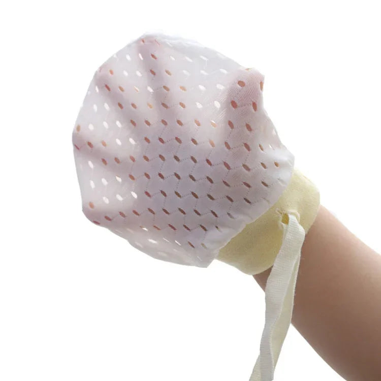Newborn Baby Anti-Scratching Mesh Mittens Summer Breathable Elastic Lacing Adjustable Gloves, For 0-18 Months (Pink), For 0-18 Months (Yellow), For 0-18 Months (Blue), For 0-10 Months (Pink), For 0-10 Months (Yellow), For 0-10 Months (Blue)
