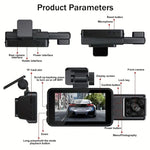 WIFI 3 Lens 1080P Night Vision Video Driving Recorder