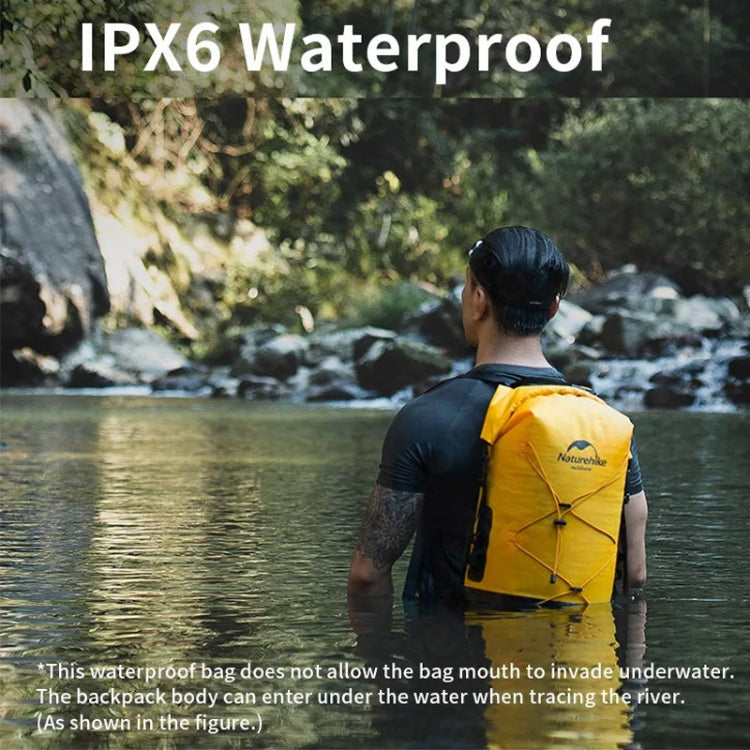 حقيبة Naturehike مقاومة للماء IPX6 للأنشطة الخارجية على الشاطئ والغوص والسباحة والتجديف، 20 لتر كاكي، 20 لتر أصفر، 30 لتر كاكي، 30 لتر أصفر، 40 لتر كاكي، 40 لتر أصفر