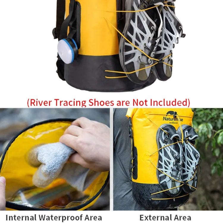 حقيبة Naturehike مقاومة للماء IPX6 للأنشطة الخارجية على الشاطئ والغوص والسباحة والتجديف، 20 لتر كاكي، 20 لتر أصفر، 30 لتر كاكي، 30 لتر أصفر، 40 لتر كاكي، 40 لتر أصفر