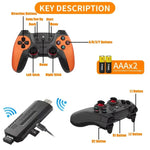 جهاز ألعاب فيديو X2 Ultra مع عصا تحكم لاسلكية مزدوجة 2.4G، 64 جيجابايت، 128 جيجابايت، 256 جيجابايت