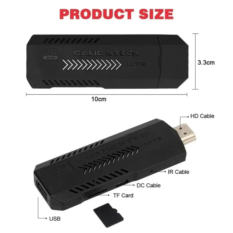 جهاز ألعاب فيديو X2 Ultra مع عصا تحكم لاسلكية مزدوجة 2.4G، 64 جيجابايت، 128 جيجابايت، 256 جيجابايت