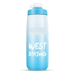 زجاجة ماء للدراجة WEST BIKING بسعة 750 مل كوب ماء محمول للدراجات الخارجية، تدرج أبيض وردي، تدرج أسود رمادي، تدرج أزرق، تدرج أخضر داكن، تدرج أخضر وردي، تدرج أصفر أخضر، تدرج أسود أخضر، تدرج أسود أحمر