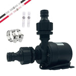 مضخة تعزيز بمحرك بدون فرشاة مع عمود من الفولاذ المقاوم للصدأ رفع 8m، DC12V، DC24V