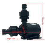 مضخة تعزيز بمحرك بدون فرشاة مع عمود من الفولاذ المقاوم للصدأ رفع 8m، DC12V، DC24V