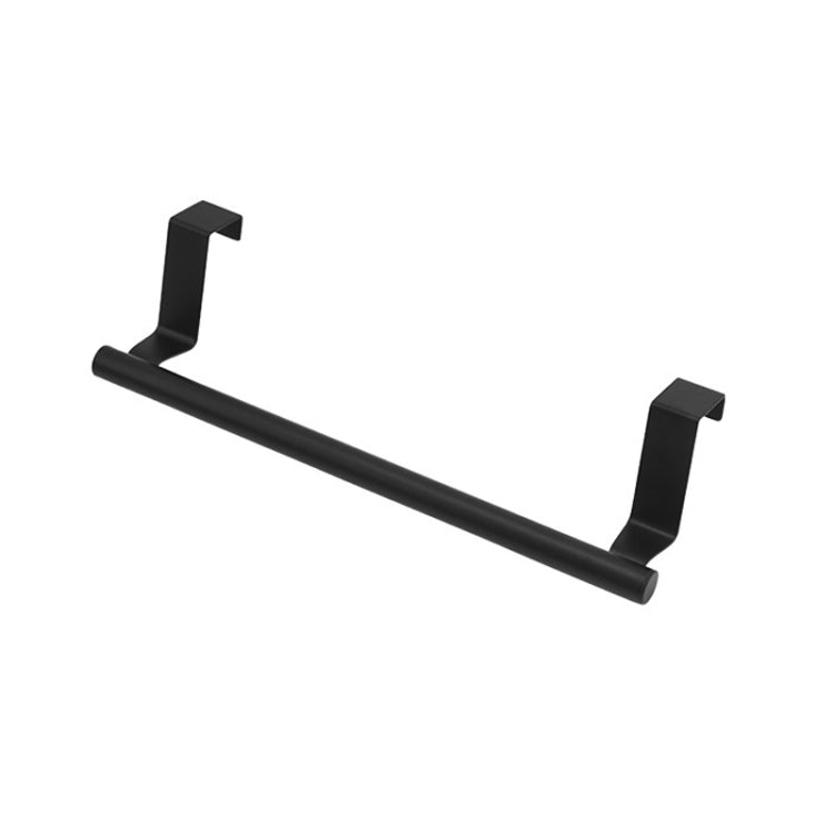 No-Punch Stainless Steel Over Door Towel Rack Cabinet Door Rag Hanging Holder, 23.5cm Silver, 23.5cm Black, 36.5cm Silver, 36.5cm Black, 36.5cm White