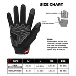 قفازات ركوب الدراجات النارية الخارجية غير قابلة للانزلاق مع شاشة لمس وحماية من الشمس، M، L، XL، XXL