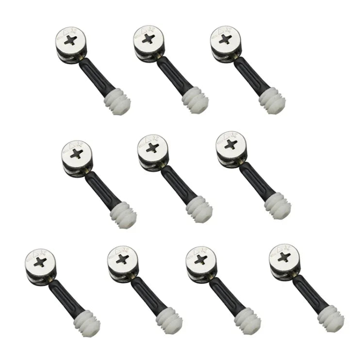 3 In 1 Screw Connector Furniture Link Fixer Closet Eccentric Wheel Nut Connection Fastener, 10pcs 40mm, 10pcs 35mm