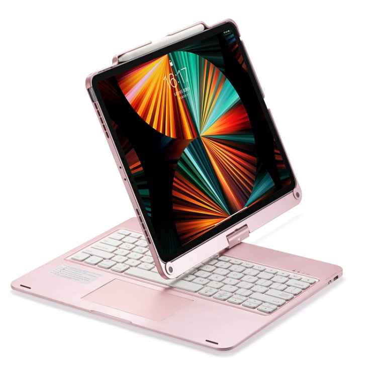 لوحة مفاتيح بلوتوث مع إضاءة خلفية وقابلة للدوران 360 درجة لجهاز iPad Pro 12.9 بوصة 2022/2021/2020/2018