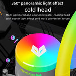 مبرد كمبيوتر إصدار الماس السحري COOLMOON AS360 مع إضاءة ARGB وتبريد مائي مدمج لمشعاع وحدة المعالجة المركزية، AS360