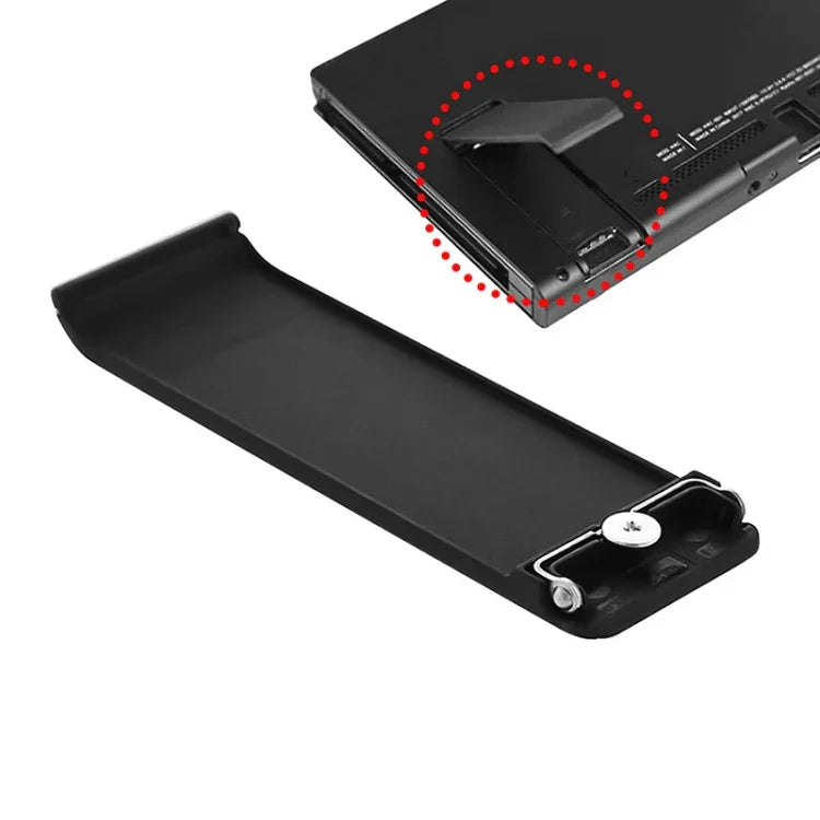 For Nintendo Switch Console 2pcs Replacement Kickstand Back Shell Holder, Black, Transparent White, White, Red, Blue