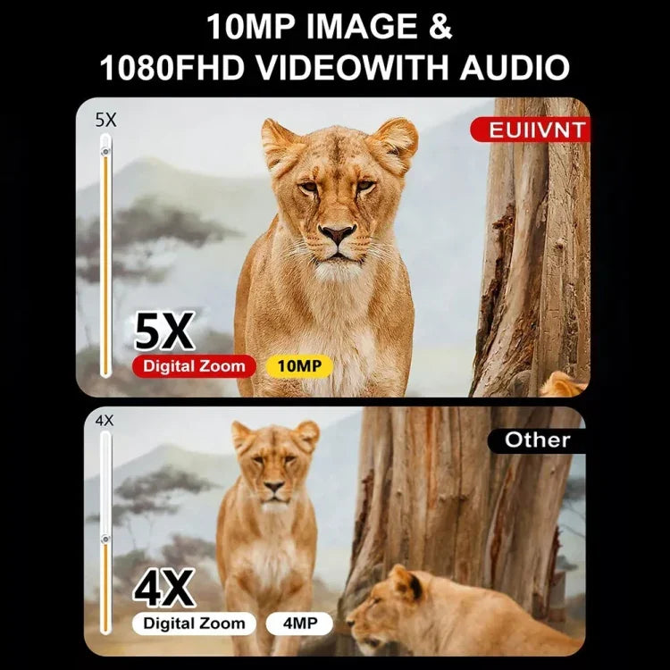 جهاز رؤية ليلية بالأشعة تحت الحمراء ثنائي العينين بدقة HD، شاشة 2.4 بوصة، تكبير 5X، 1080P، D18
