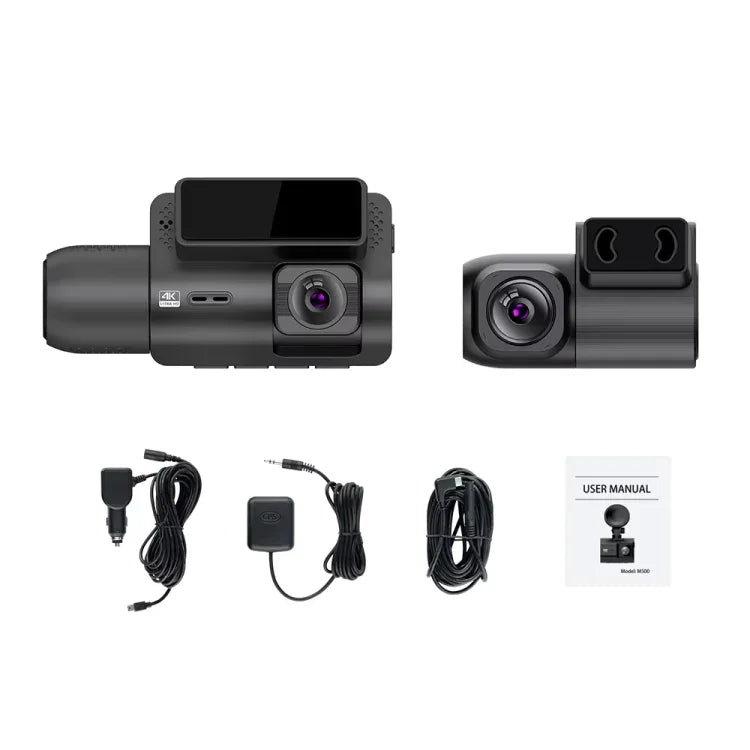 M700A مسجل سيارة بثلاث قنوات 4K UHD أمامي + 1080P داخلي + 2K خلفي + GPS + واي فاي، كاميرا داش، M700A