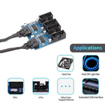 كابل تمديد USB2.0 9 دبابيس للوحة الأم 1 إلى 4 مع شريحة تدعم واجهات متعددة للاستخدام المشترك، 1 إلى 4