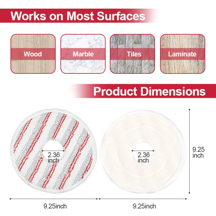 For Vileda Spin & Clean Mop Refill Pad Round Microfiber Replacement Cloth Cover