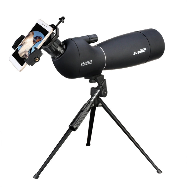 منظار طيور SVBONY SV28 25-75x70 مقاوم للماء IP65، عدسة عينية 21 مم