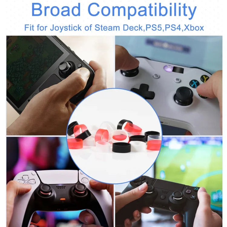 12 زوجًا من واقيات عصا التحكم السيليكونية لـ Steam Deck / PS4 / PS5 / Switch / Xbox، 12 زوجًا بألوان مختلطة