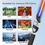 DEVASO For Meta Quest 3S / 3 Game Lightsaber Golf Game Extension Pole Baseball Grip Accessories