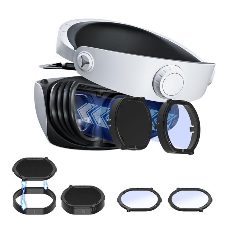 DEVASO لغلاف حماية مغناطيسي 6 في 1 لنظارات بلايستيشن VR 2 مضاد للخدش، 6 في 1