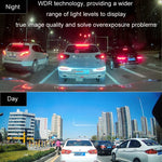 مسجل قيادة ثلاثي الكاميرات عالي الدقة للسيارة مع واي فاي، مع نظام تحديد المواقع GPS، اتصال واي فاي، مع نظام النقطة العمياء اليمنى