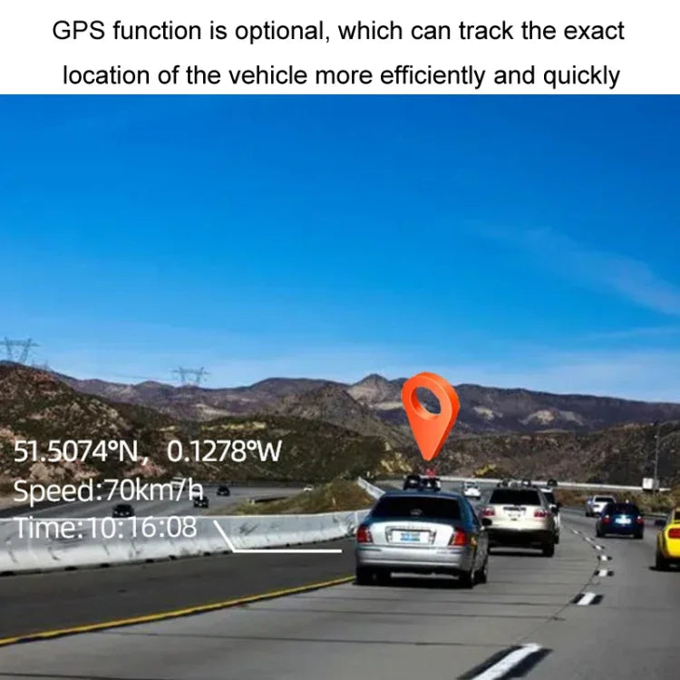 مسجل قيادة ثلاثي الكاميرات عالي الدقة للسيارة مع واي فاي، مع نظام تحديد المواقع GPS، اتصال واي فاي، مع نظام النقطة العمياء اليمنى