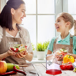 قطاعة فواكه وخضروات متعددة الوظائف مع لوحة دفع للاستخدام المنزلي في المطبخ