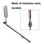 Car Universal Folding Telescopic Inspection Mirror Underbody Inspection Endoscope, Oval