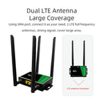 راوتر لاسلكي 4G قابس مع هوائي تمديد قابل للفصل نقطة مراقبة شبكة LTE نقطة اتصال واي فاي، قابس أوروبي، LT210B