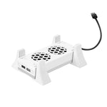 مروحة تبريد قاعدة لجهاز XBOX Series S مع شريط إضاءة LED مدمج، مروحة تبريد قاعدة بيضاء، مروحة تبريد قاعدة سوداء