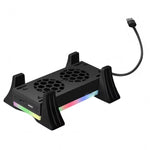 مروحة تبريد قاعدة لجهاز XBOX Series S مع شريط إضاءة LED مدمج، مروحة تبريد قاعدة بيضاء، مروحة تبريد قاعدة سوداء