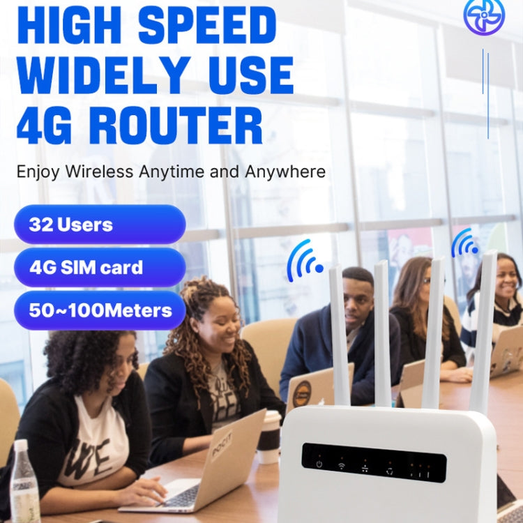 راوتر لاسلكي 4G CPE واي فاي 6 قابس، نقطة اتصال لاسلكية بمنفذين، قابس أوروبي، لأوروبا / آسيا / أفريقيا