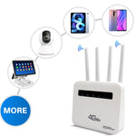 راوتر لاسلكي 4G CPE واي فاي 6 قابس، نقطة اتصال لاسلكية بمنفذين، قابس أوروبي، لأوروبا / آسيا / أفريقيا