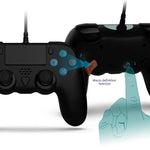 جهاز تحكم سلكي لـ PS5 / PS5 Slim / PC مع برمجة ماكرو وجيروسكوب 6 محاور، سلكي