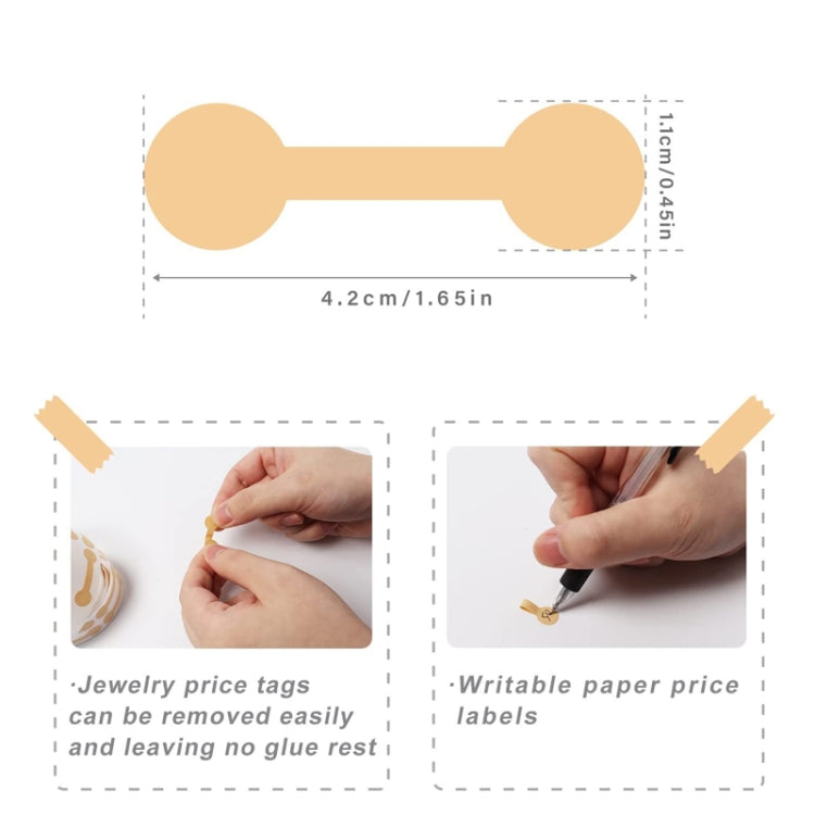 2pcs Jewelry Price Decoration Natural Kraft Paper Stickers, J208, J209