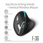 ZELOTES F36 قبضة رأسية مريحة ببرمجة 9 مفاتيح مزدوجة البلوتوث + 2.4G فأرة لاسلكية، F36 (أبيض)، F36 (أسود)