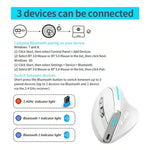 ZELOTES F36 قبضة رأسية مريحة ببرمجة 9 مفاتيح مزدوجة البلوتوث + 2.4G فأرة لاسلكية، F36 (أبيض)، F36 (أسود)
