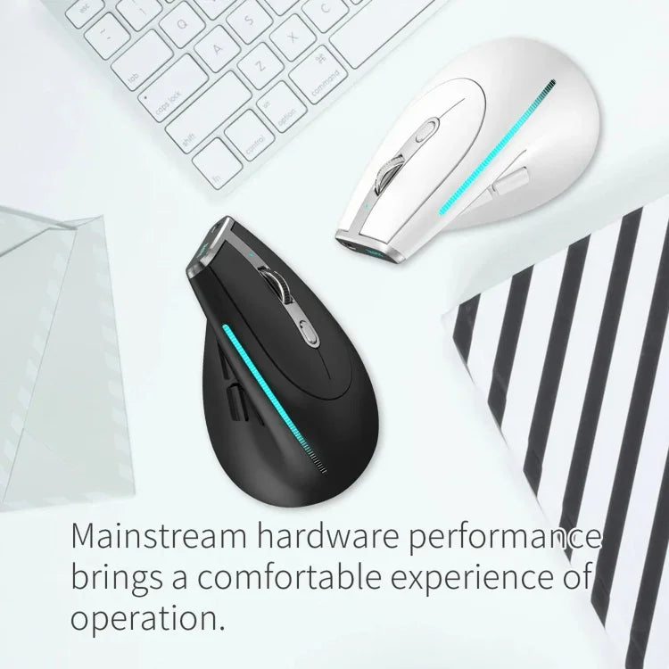 ZELOTES F36 قبضة رأسية مريحة ببرمجة 9 مفاتيح مزدوجة البلوتوث + 2.4G فأرة لاسلكية، F36 (أبيض)، F36 (أسود)