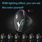 ZELOTES F36 قبضة رأسية مريحة ببرمجة 9 مفاتيح مزدوجة البلوتوث + 2.4G فأرة لاسلكية، F36 (أبيض)، F36 (أسود)