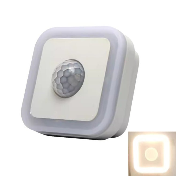 مصباح ليلي منزلي LED بحساس حركة بشري تلقائي، توصيل مباشر بدون أسلاك للسلالم والممرات، قابس أمريكي، 3 واط