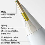 رؤوس بديلة معدلة لسلسلة Apple Pencil، 4.0 غلاف أبيض ممتد مع رأس فضي، 3.5 غلاف أبيض قياسي مع رأس فضي، 3.0 رأس دائري غلاف أبيض مع رأس فضي، 4.0 غلاف أبيض ممتد مع رأس ذهبي، 3.5 غلاف أبيض قياسي مع رأس ذهبي