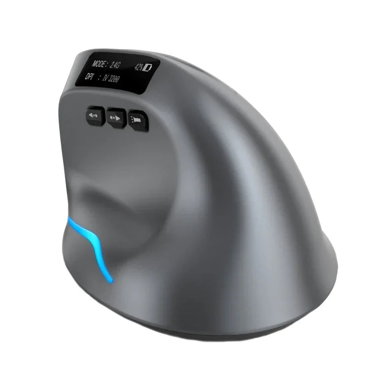 ZELOTES F-26C فأرة لاسلكية بقبضة رأسية مع عرض LED ووضع مزدوج 8 مفاتيح 2.4G+بلوتوث، F-26C