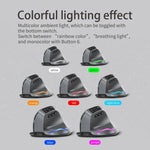 ZELOTES F-26C فأرة لاسلكية بقبضة رأسية مع عرض LED ووضع مزدوج 8 مفاتيح 2.4G+بلوتوث، F-26C