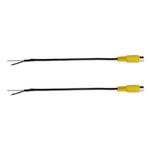 2pcs Car Single AV Audio Cable Lotus Connector RCA Stereo Wire With Shield