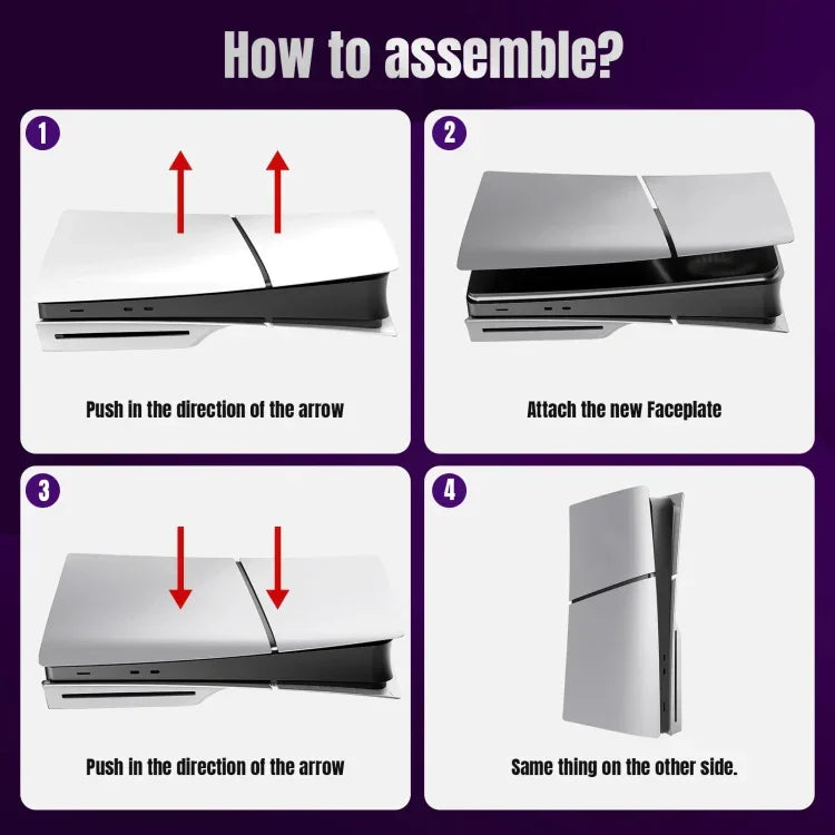 غطاء وجه بديل لجهاز PS5 Slim، غطاء واقي قابل للفصل، إصدار الأقراص أسود، الإصدار الرقمي أسود، إصدار الأقراص أبيض، الإصدار الرقمي أبيض، إصدار الأقراص رمادي، الإصدار الرقمي رمادي