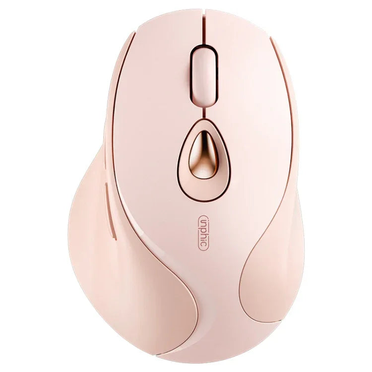 Inphic DR801 فأرة لاسلكية قابلة لإعادة الشحن بثلاثة أوضاع 2.4G+بلوتوث 5.0/4.0 USB صامتة للبنات والمكتب والمنزل والألعاب