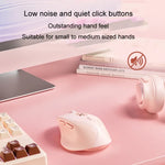 Inphic DR801 فأرة لاسلكية قابلة لإعادة الشحن بثلاثة أوضاع 2.4G+بلوتوث 5.0/4.0 USB صامتة للبنات والمكتب والمنزل والألعاب