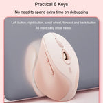 Inphic DR801 فأرة لاسلكية قابلة لإعادة الشحن بثلاثة أوضاع 2.4G+بلوتوث 5.0/4.0 USB صامتة للبنات والمكتب والمنزل والألعاب
